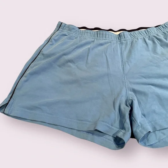 Nike Women's Light Blue Elastic Wist Cotton Shorts Size Medium - Picture 2 of 7